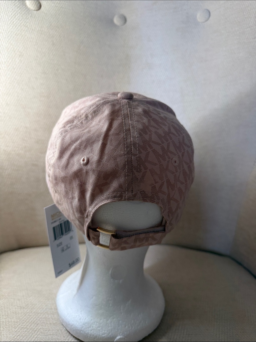 Michael Kors Light Pink MK Monogram Baseball Cap - Picture 4 of 7